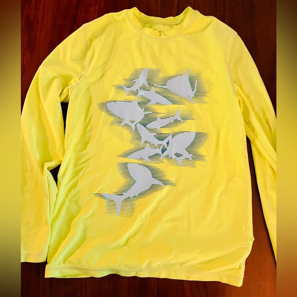 GAP Kids Yellow Rashguard with White Bird Design